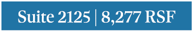Suite 2125 | 8,277 RSF